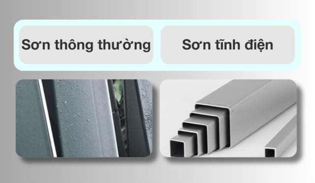 So sánh lớp phủ sơn tĩnh điện và sơn thường trên kim loại