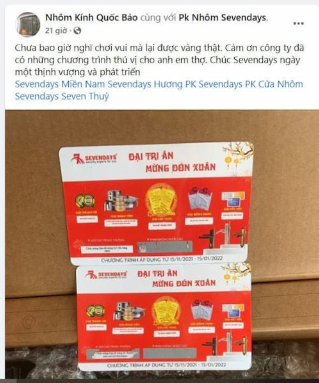 Anh Quốc Bảo đã trúng giải của Sevendays