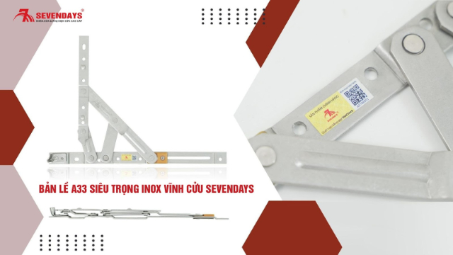 Bản Lề A33 Siêu Trọng Inox Vĩnh Cửu Sevendays