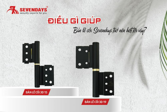 Bộ 3 Bản Lề Sevendays: Lựa Chọn Hoàn Hảo Cho Mọi Loại Cửa Bản Lề Cối 3D