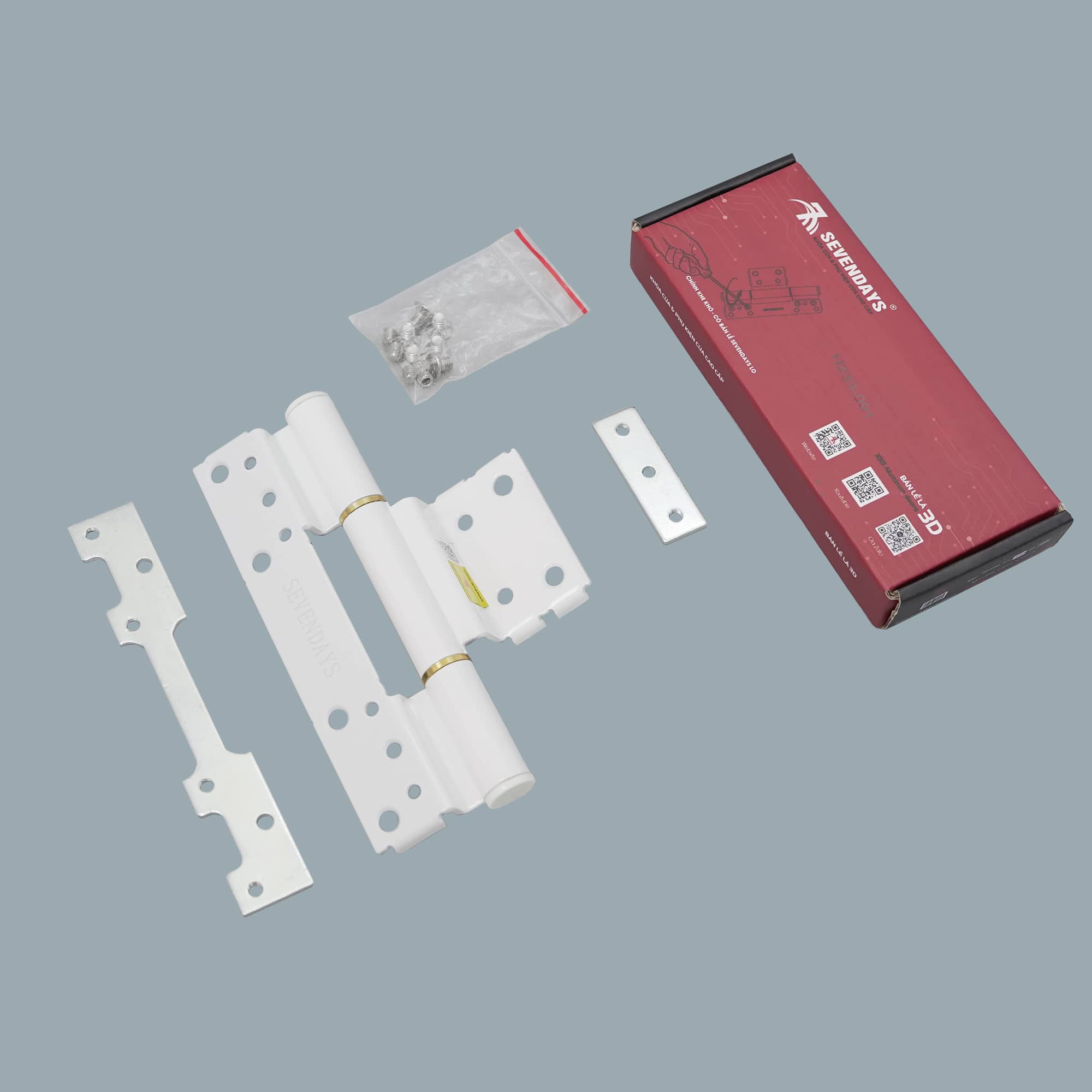 bản lề lá 3d xingfa trắng