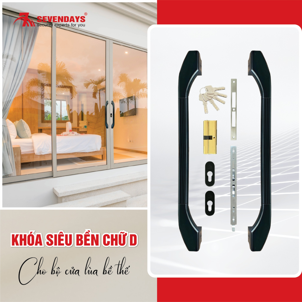 Đơn vị sản xuất và cung cấp khóa chữ D cao cấp uy tín tại Hà Nội Khóa Siêu Bền Chữ D cho bộ cửa lùa