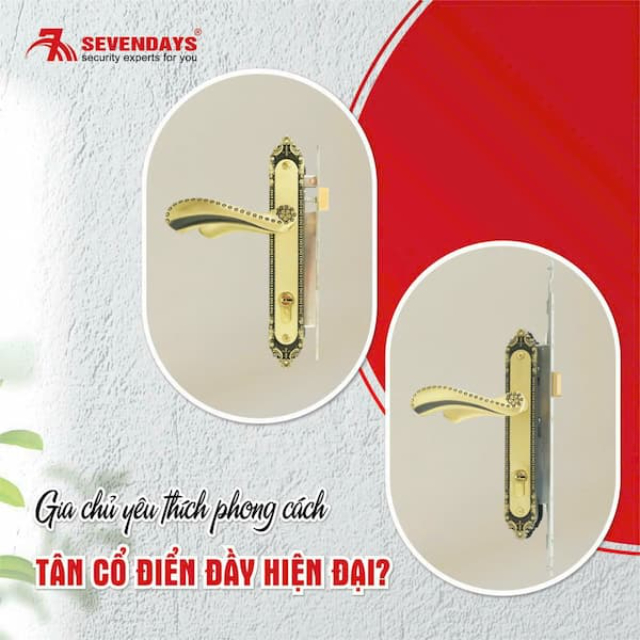 Khóa Siêu Bền Đồng Hoa Sen Cafe tay lượn Sevendays