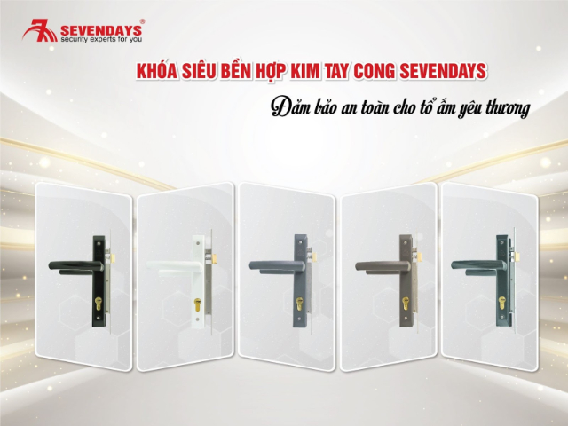 Khóa Siêu Bền Hợp Kim Tay Cong Đơn Điểm Sevendays