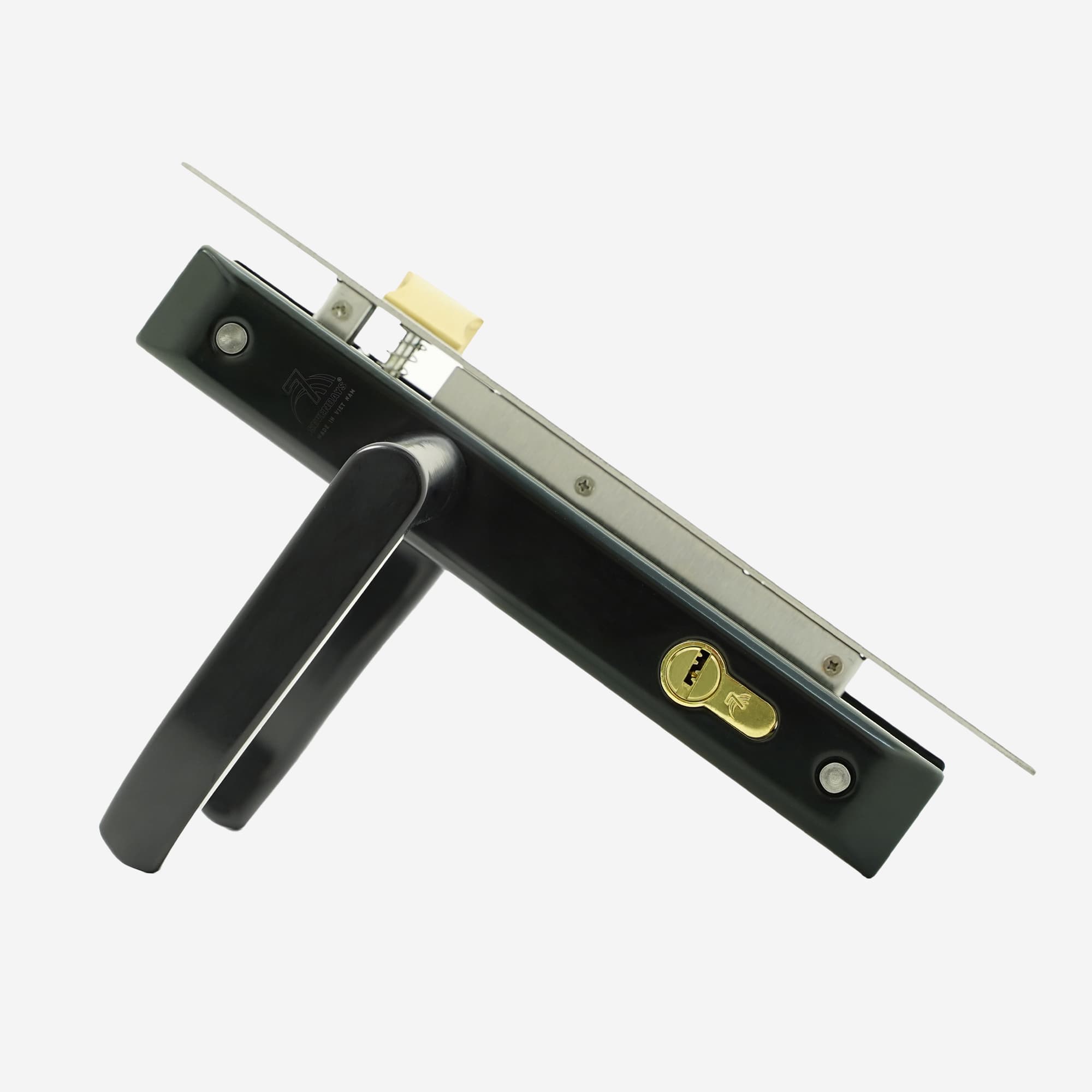 khóa siêu bền hợp kim tay thẳng đen