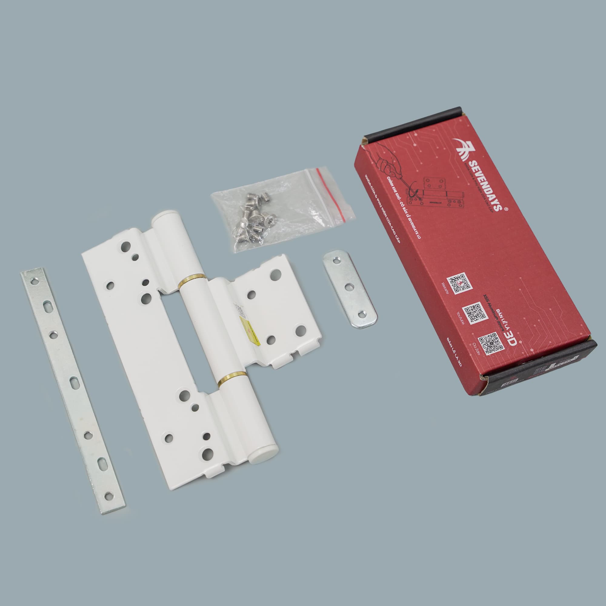 bản lề lá 3d nối cánh trắng