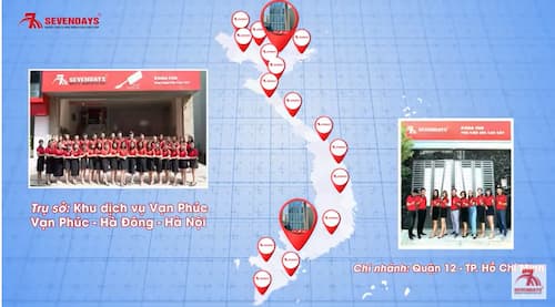 Sevendays phân phối sản phẩm trên khắp các tỉnh thành