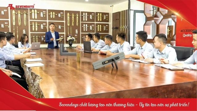 Sevendays- thương hiệu hàng đầu tại Việt Nam trong lĩnh vực sản xuất khoá cửa, bản lề, phụ kiện cửa nhôm và cửa gỗ