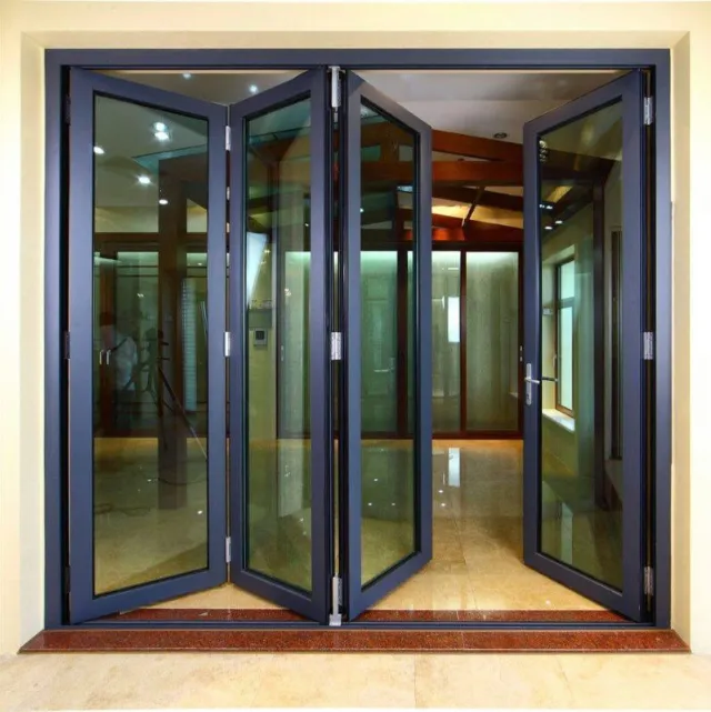 Cửa nhôm kính xếp trượt (gấp) giúp mở rộng tối đa không gian