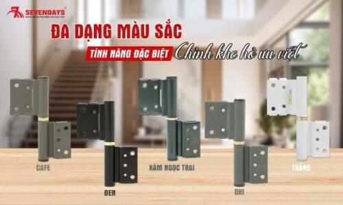 Lắp đặt bản lề cửa nhôm Xingfa với đa dạng mẫu mã tại Sevendays