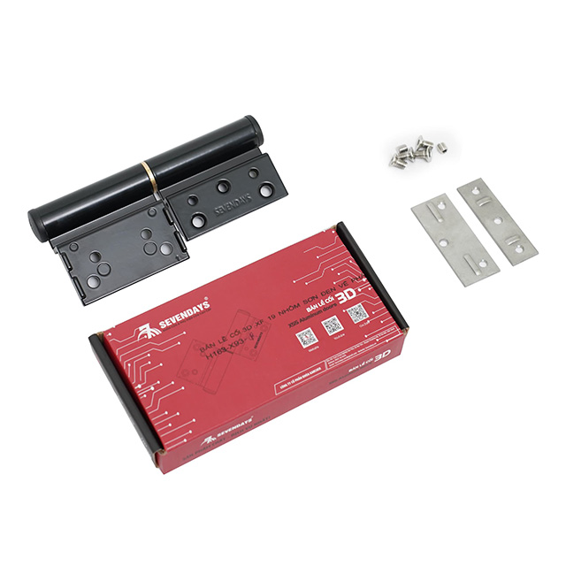 Địa chỉ mua bản lề hợp kim nhôm uy tín: Cách chọn và báo giá Bản lề cối HK nhôm 3D 22 Xingfa - Đen