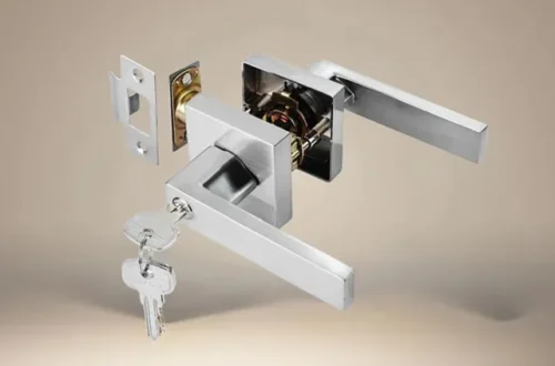 Khóa tay gạt cửa sắt được cấu tạo chắc chắn
