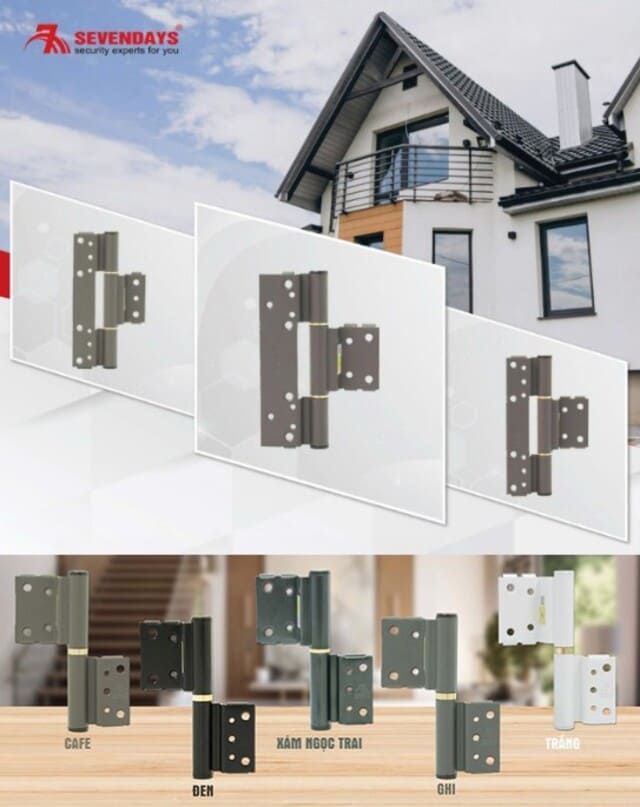 Bản lề hợp kim nhôm nhẹ, dễ lắp và giá hợp lý cho cửa nhôm