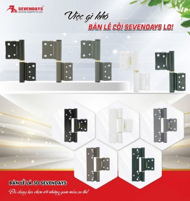 Bản lề cửa nhôm có mấy loại? Ưu nhược điểm & ứng dụng thực tế từng loại