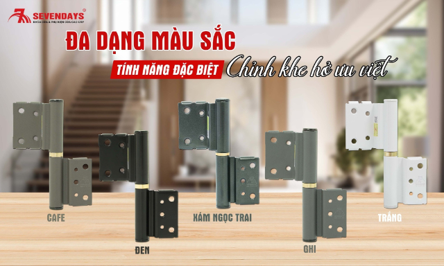 Hướng dẫn chi tiết thay bản lề cửa nhôm chuẩn kỹ thuật Bản lề Sevendays chất liệu bền bỉ, BH 24 tháng