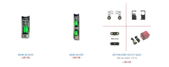 Các loại phụ kiện cửa nhôm phổ biến trên thị trường năm 2025 Phụ kiện bánh xe trượt
