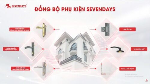 Thương hiệu Sevendays với phụ kiện cửa nhôm chất lượng