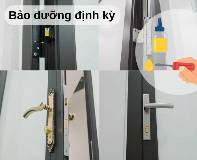 Bảo dưỡng định kỳ giúp khoá cửa nhôm Xingfa hoạt động bền đẹp