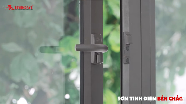 Tay gạt cửa sổ nhôm kính - Cách lựa chọn và Lắp đặt chuẩn nhất Tay gạt đơn điểm Sevendays đúc nguyên khối thẩm mỹ