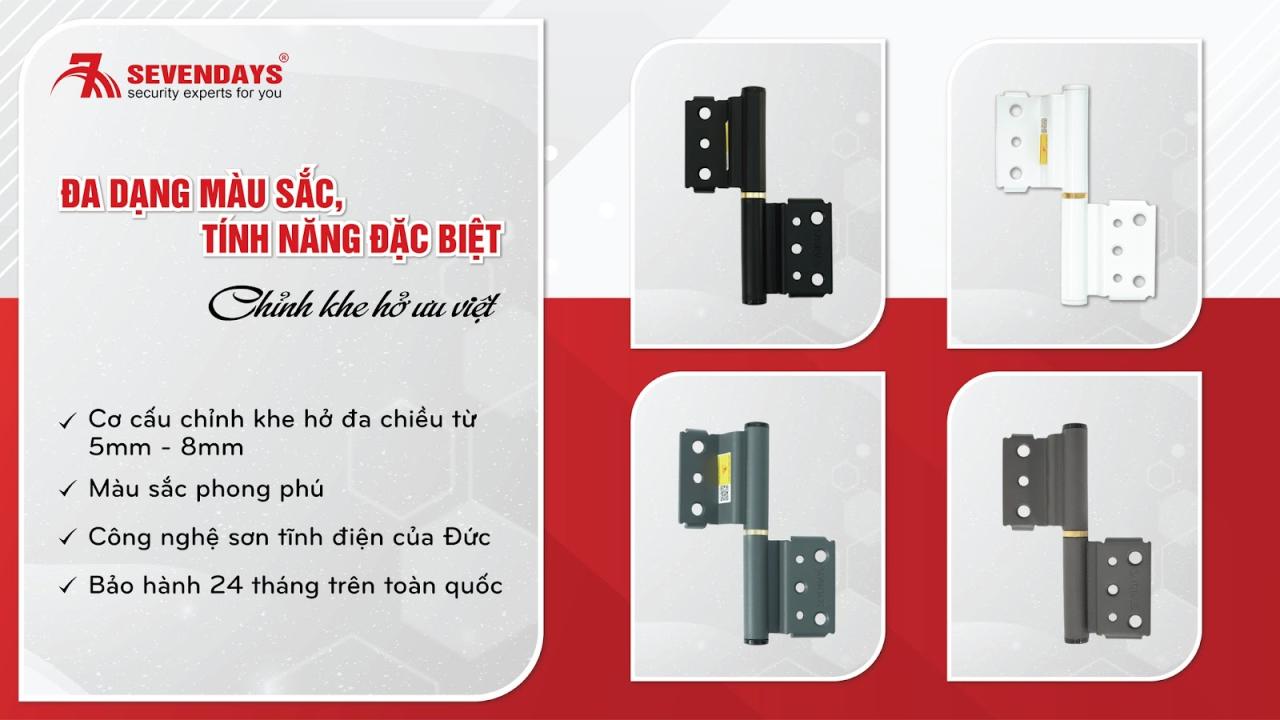 Khám Phá Bản Lề Cối 3D 15 Sevendays – Đẳng Cấp Cho Cửa Nhôm Hệ A55 Vát Cạnh Đa dạng màu sắc