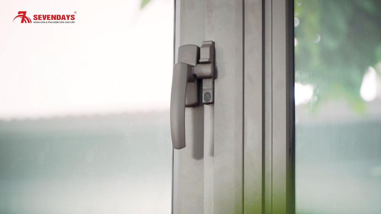 Cấu tạo của Tay Đơn Điểm Liền Khối Sevendays? Sản phẩm khi lắp đặt lên cửa nhôm kính