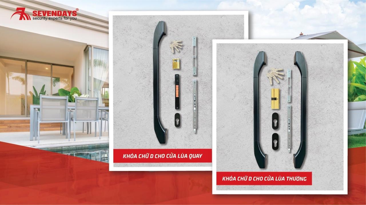 Tìm hiểu về khóa chữ D cửa lùa – Đơn vị phân phối chính hãng Khóa chữ D cho cửa lùa quay