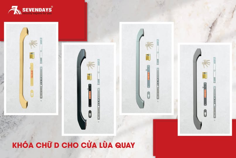 Tìm hiểu về khóa chữ D cửa lùa – Đơn vị phân phối chính hãng Mẫu mã khóa chữ D của Sevendays