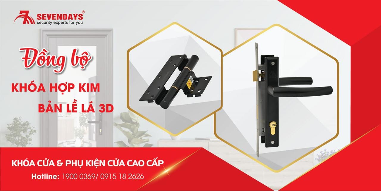 Có nên dùng phụ kiện đồng bộ cùng một thương hiệu không? Combo đồng bộ phụ kiện cửa nhôm Sevendays