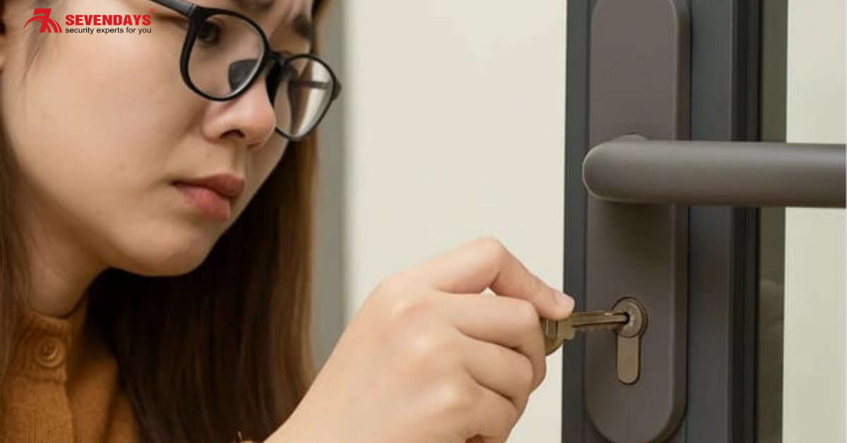 Khóa cửa nhôm Xingfa bị kẹt, khó mở? Cách mở nhanh tại nhà và giải pháp chính hãng Sevendays